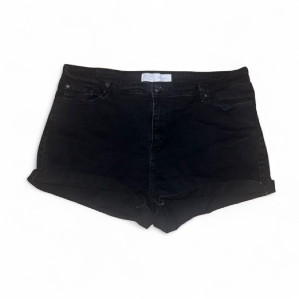 Signature by Levi Strauss Black Denim High Rise Shorts- Size 22 (waist 36)
